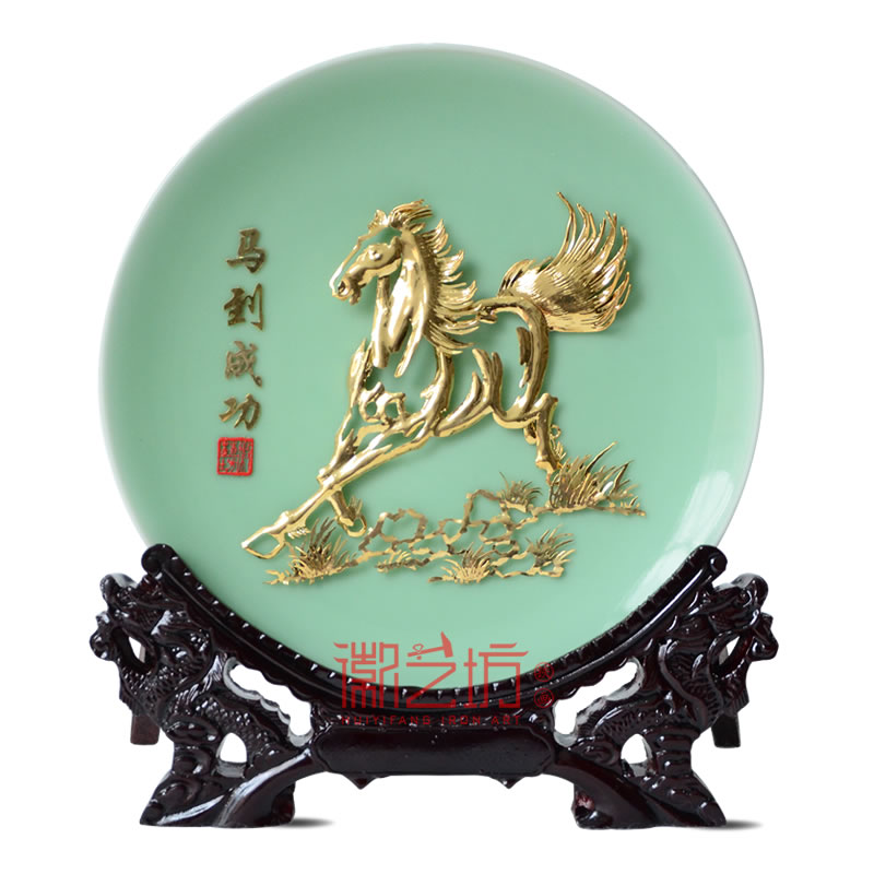 金馬鍍金蕪湖鐵畫(huà)馬到成功 饋贈(zèng)親友合作伙伴安徽特色文化禮品