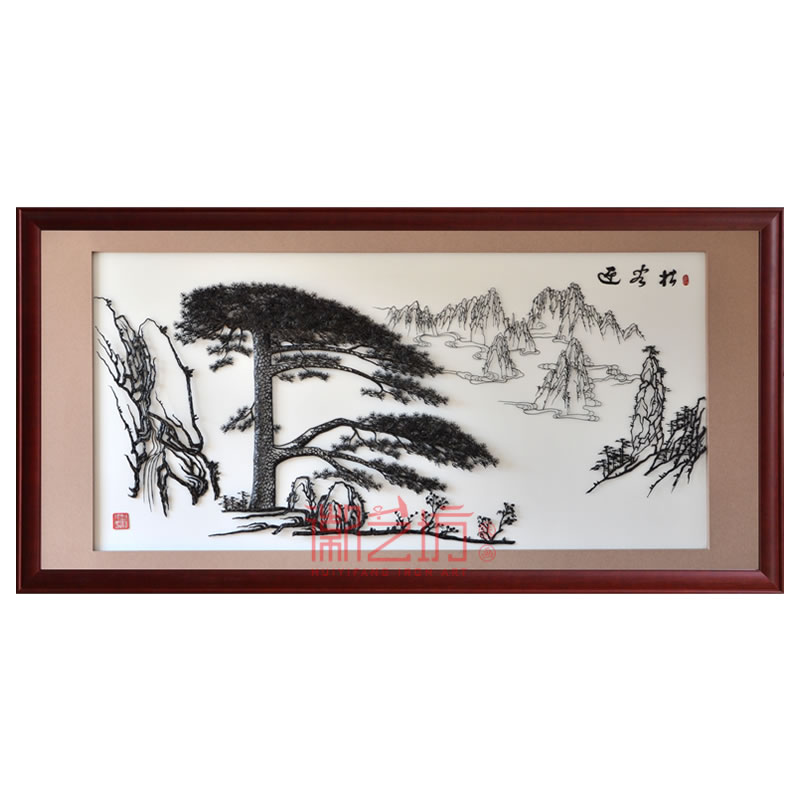 大幅迎客松蕪湖鐵畫名師精品收藏 大廳辦公室接待廳背景墻裝飾壁畫 大幅迎客松蕪湖鐵畫名師精品收藏 大廳辦公室接待廳背景墻裝飾壁畫