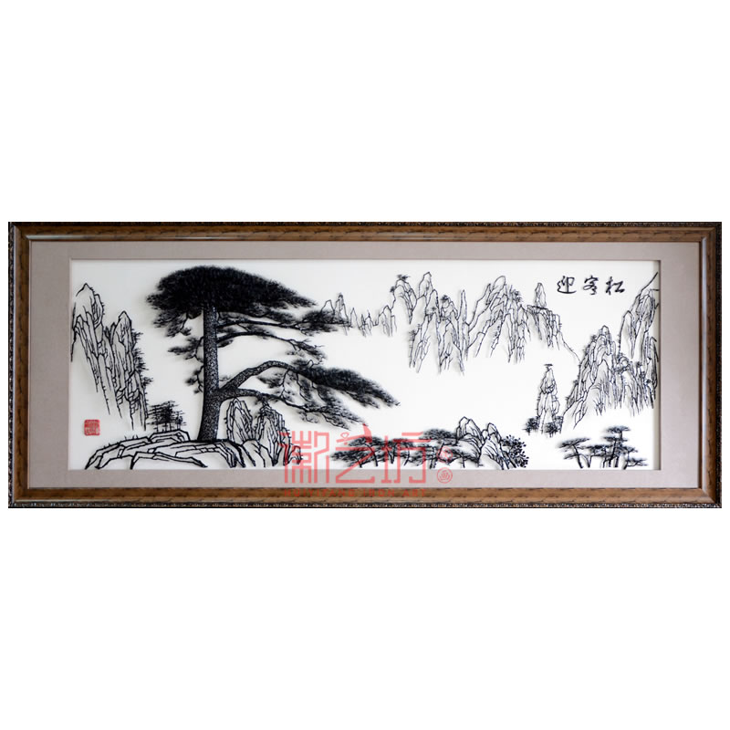 迎客松大幅蕪湖鐵畫辦公室大廳背景墻裝飾壁畫掛畫 迎客松大幅蕪湖鐵畫辦公室大廳背景墻裝飾壁畫掛畫