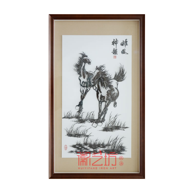 雄風神韻蕪湖鐵畫名師魏民春作品 家居辦公裝飾掛畫非遺藝術(shù)品
