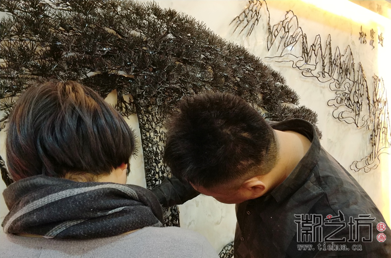 天津海益國(guó)際會(huì)客廳鐵畫(huà)定制案例 (7)