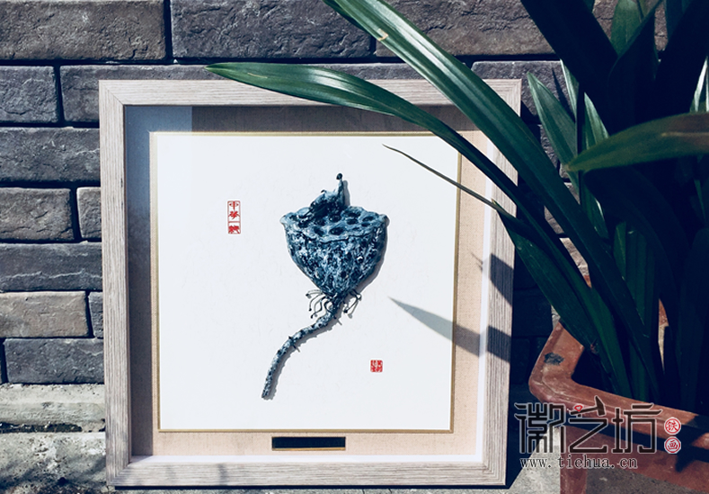 徽藝坊鐵畫創(chuàng)意定制禮品《蓮境如斯》 (4)