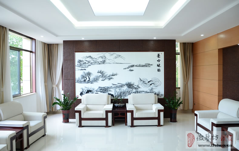 安徽揚(yáng)子鱷國(guó)家級(jí)自然保護(hù)區(qū)管理局定制蕪湖鐵畫作為會(huì)議接待大廳壁畫