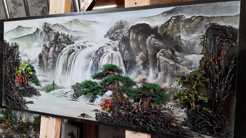 李小廣作品-鐵畫影雕 李小廣作品-鐵畫影雕