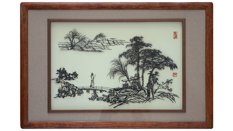 鐵畫(huà)大師吳智祥山水鐵畫(huà)作品1
