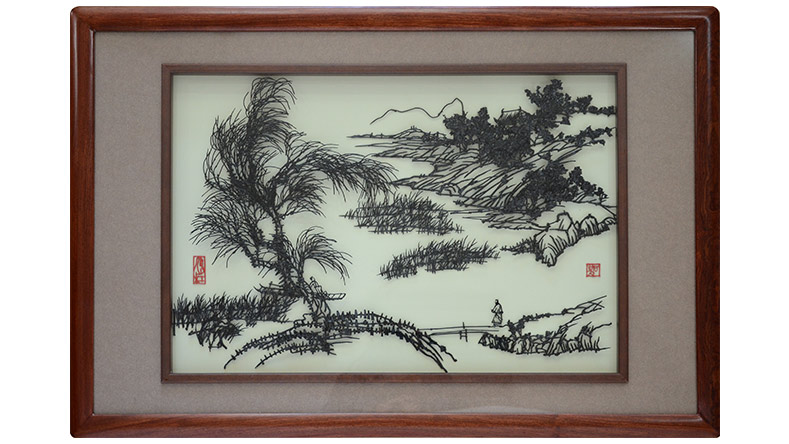 鐵畫(huà)大師吳智祥山水鐵畫(huà)作品2