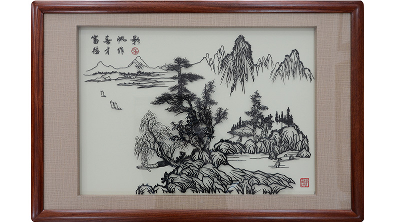 富青帆影-張德才大師鐵畫(huà)山水作品 富青帆影-張德才大師鐵畫(huà)山水作品