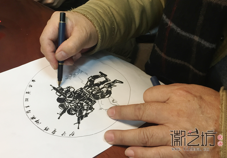 徽藝坊鐵畫私人訂制創(chuàng)作現(xiàn)場(chǎng) (4)