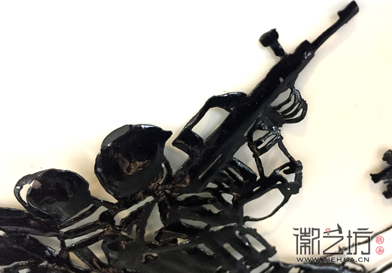 徽藝坊定制特警紀(jì)念鐵畫 (2)