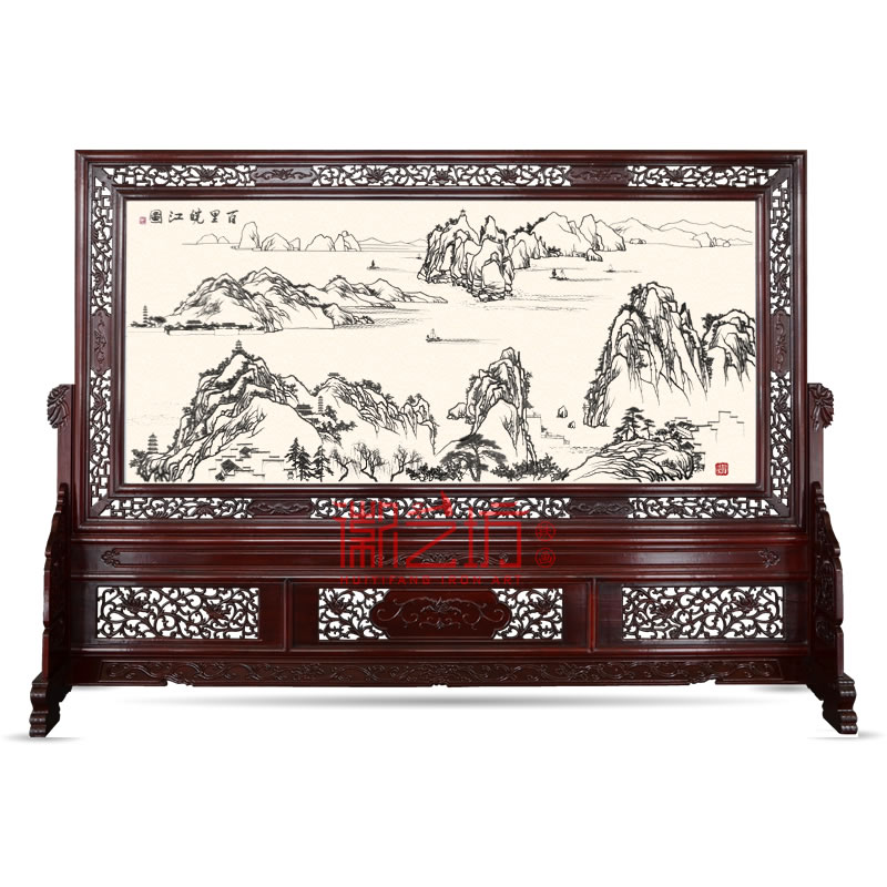 百里皖江圖紅木雕花屏風(fēng) 企業(yè)事業(yè)大廳酒店大堂屏風(fēng)隔斷 百里皖江圖紅木雕花屏風(fēng) 企業(yè)事業(yè)大廳酒店大堂屏風(fēng)隔斷