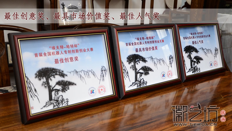 首屆全國機(jī)器人專利創(chuàng)新創(chuàng)業(yè)大賽蕪湖鐵畫紀(jì)念獎(jiǎng)牌