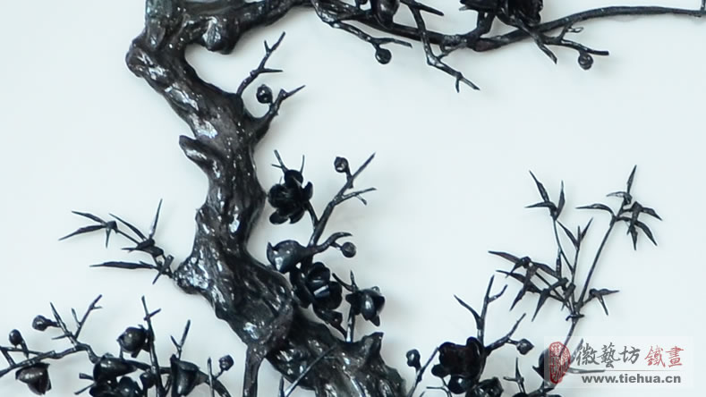 傲雪梅香-大師精工鍛制鐵畫-專屬打造的珍貴文化禮品