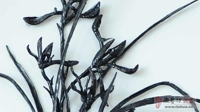 蘭心蕙質-手工鍛制而成的名師精品瓷盤鐵畫-專屬定制的禮品